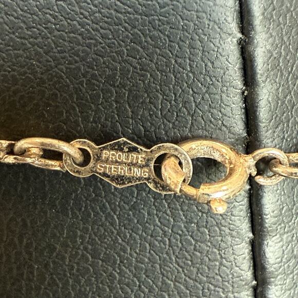 Vintage Prolite Sterling Silver Diamond Cut 1.7mm Flat Serpentine Chain 8.29g - Picture 3 of 6